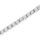14K White Gold 3.0 Cttw Lab Grown Diamond Illusion-Set Miracle Plate Tennis Bracelet (F-G Color, VS1-VS2 Clarity) - Size 7.25"