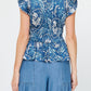 Current Air - Floral Pleated Sleeveless Blouse
