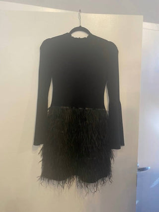 Tyler Boe - Snowy Feather Sweater Mini Dress