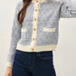 Be Cool - Timeless Polished Tweed Knit Crewneck Cardigan