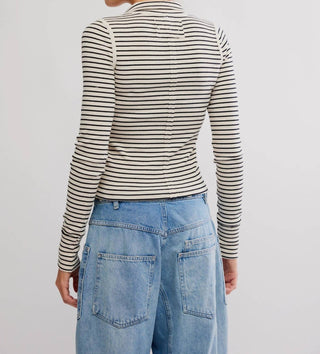 Free People - Lake Henley Stripe Tee