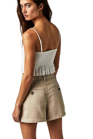Free People - Shorts Chino Billie Feminino