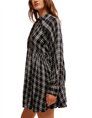 Free People - Vestido curto xadrez Hoffman