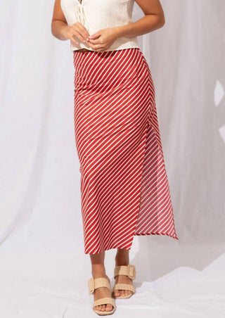 By Together - Lucy Stripe Midi Skirt