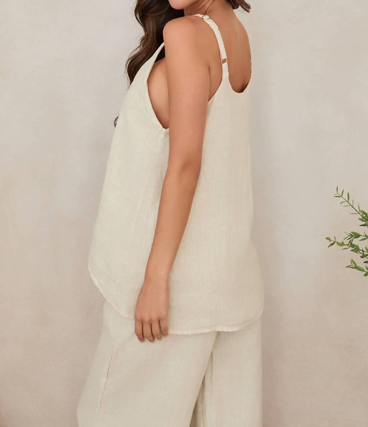 Milio Milano - Italian Linen Adjustable Strap Tank Top