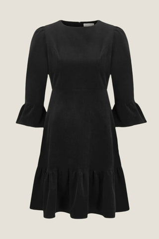 Aspiga - Vestido curto de veludo cotelê elástico Victoria