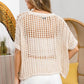 Bibi - Short Sleeve Net Crochet Top