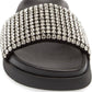 Steve Madden - Women's Marren Rhinestone Pool Slide Sandals
