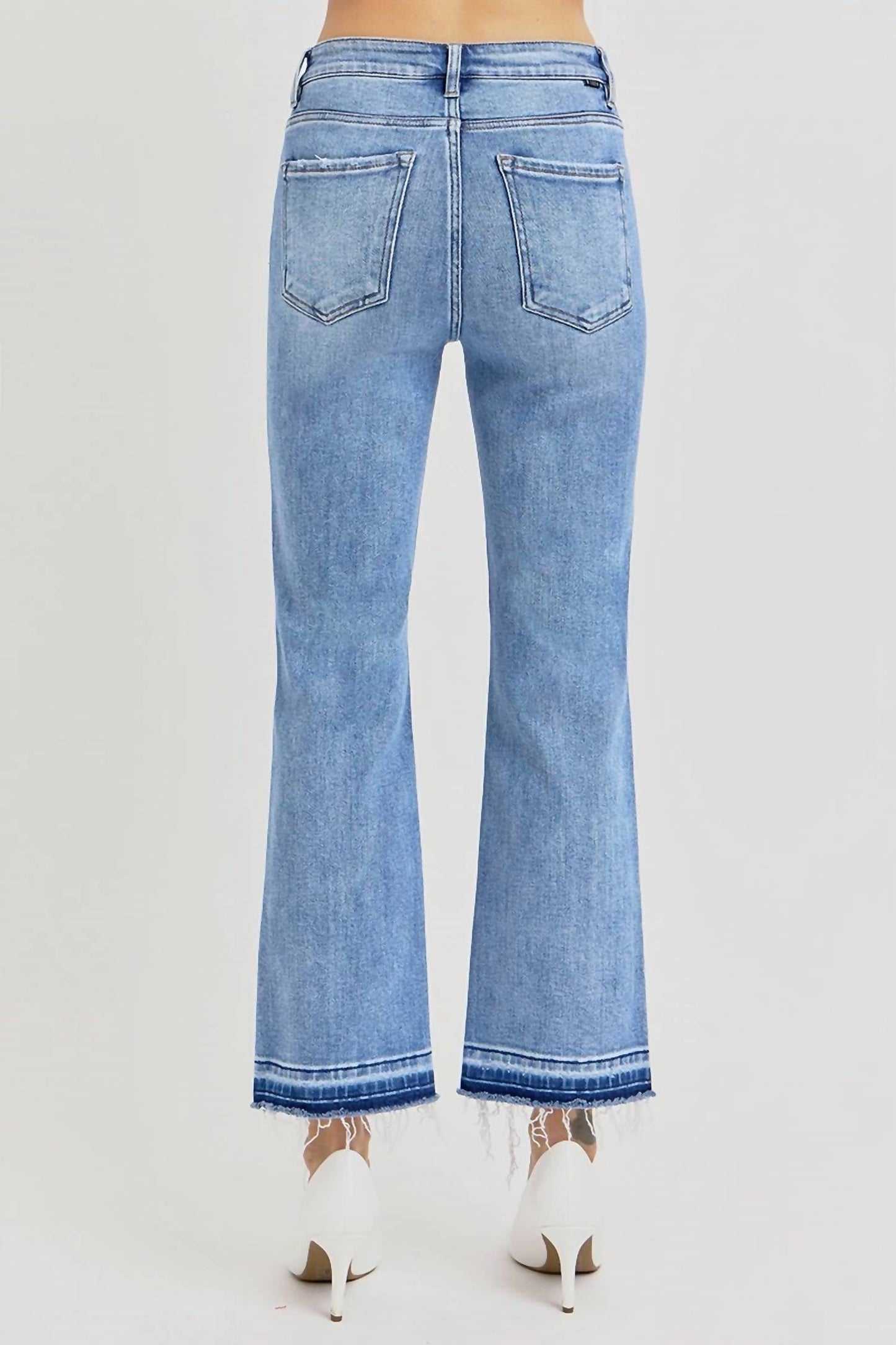 Risen - Alyssa High Rise Shadow Hem Straight Jeans