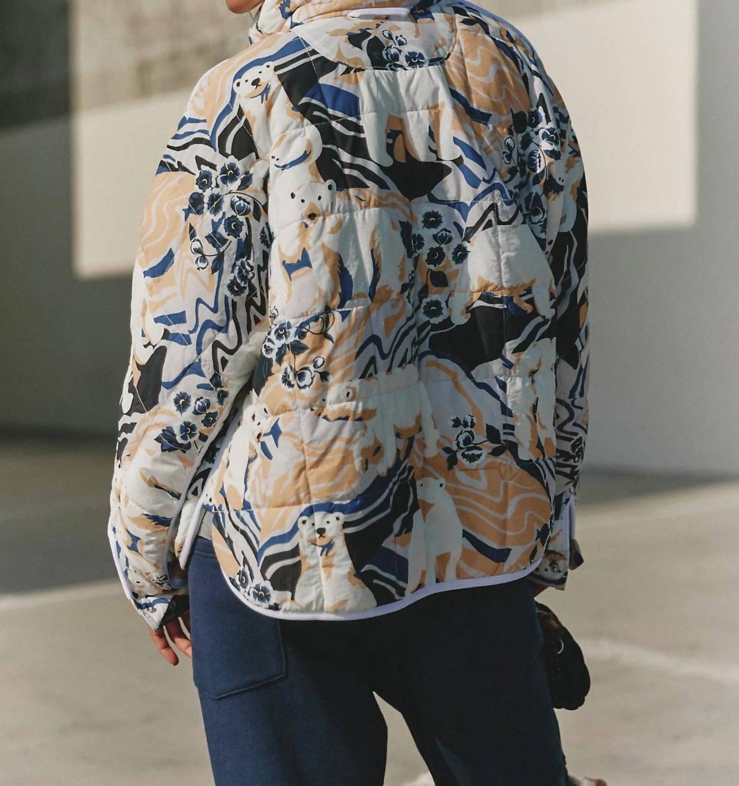 Free People - Pippa Polar Bear Graphic Puffer Jacket