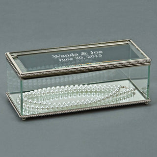 Creative Gifts International - Caixa de vidro retangular com tampa articulada
