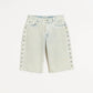 Apparis - Button Faded Denim Bermuda Shorts