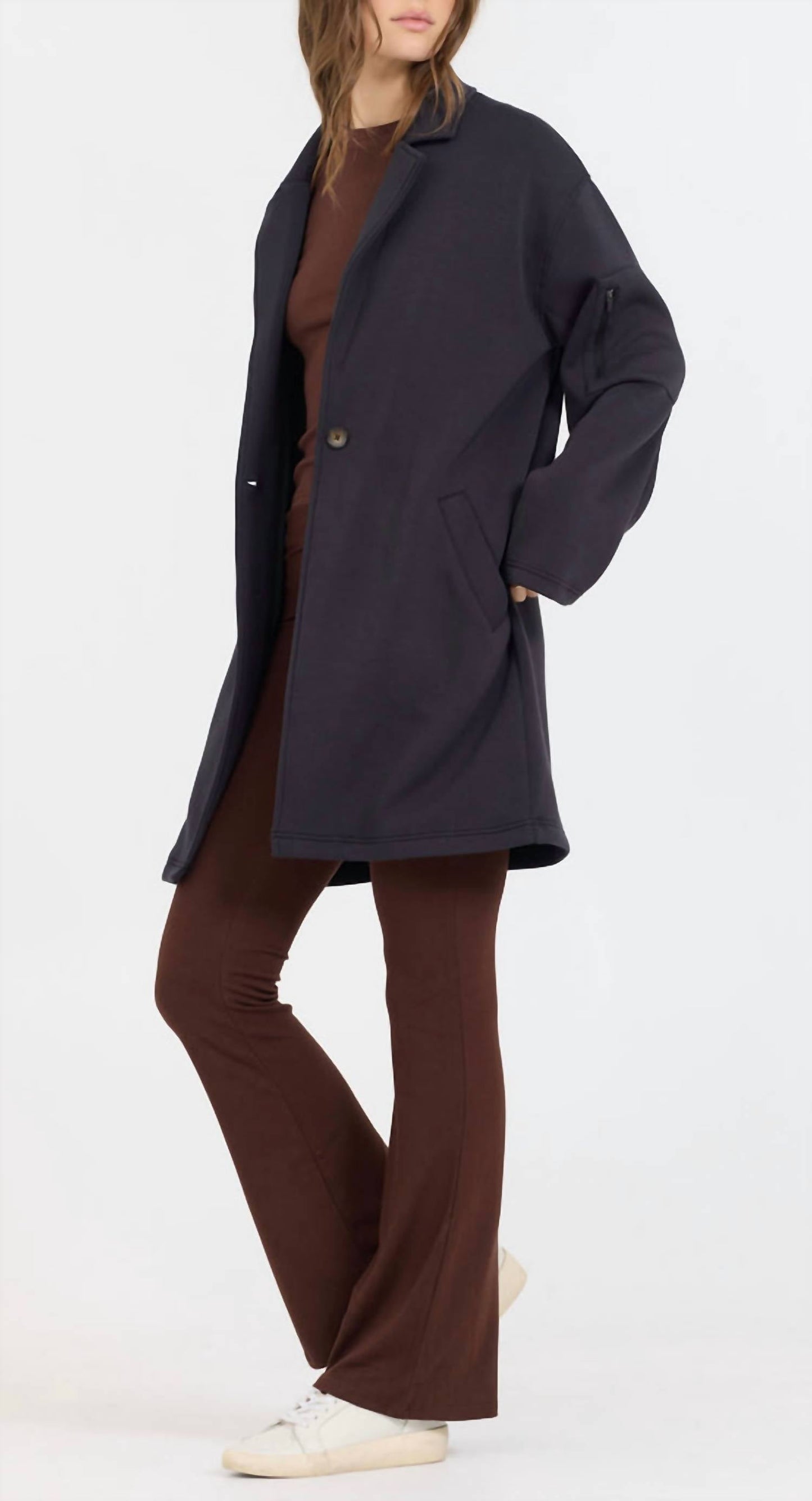 Vintage Havana - Cloud Fleece Trench Coat