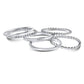 Allyanna Gifts - Women's Sterling Silver 6 Bands Stackable Set Ring