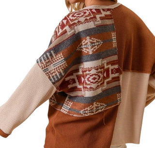Bibi - Blusa térmica Aztec Color Block - Plus