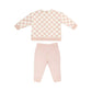 Angel Dear - Girl's Checkerboard Sweatshirt & Jogger Set