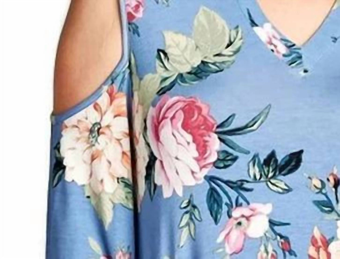 Oddi - Floral Vibes Choker Swing Dress -plus