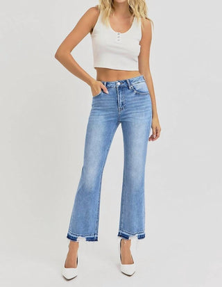 Risen - Alyssa High Rise Shadow Hem Straight Jeans