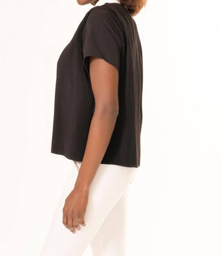 Area Stars - Trini Pleated Contrast Trim Collar Blouse