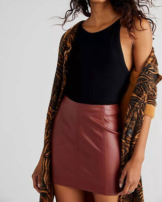 Free People - FEMME LEATHER SKIRT