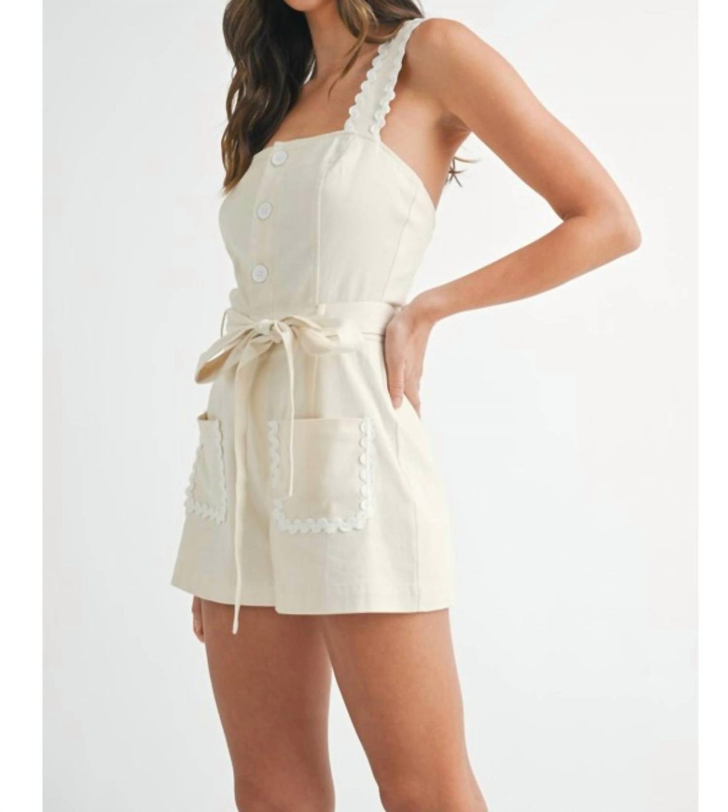 Mable - Women's Ric Rac Trim Romper