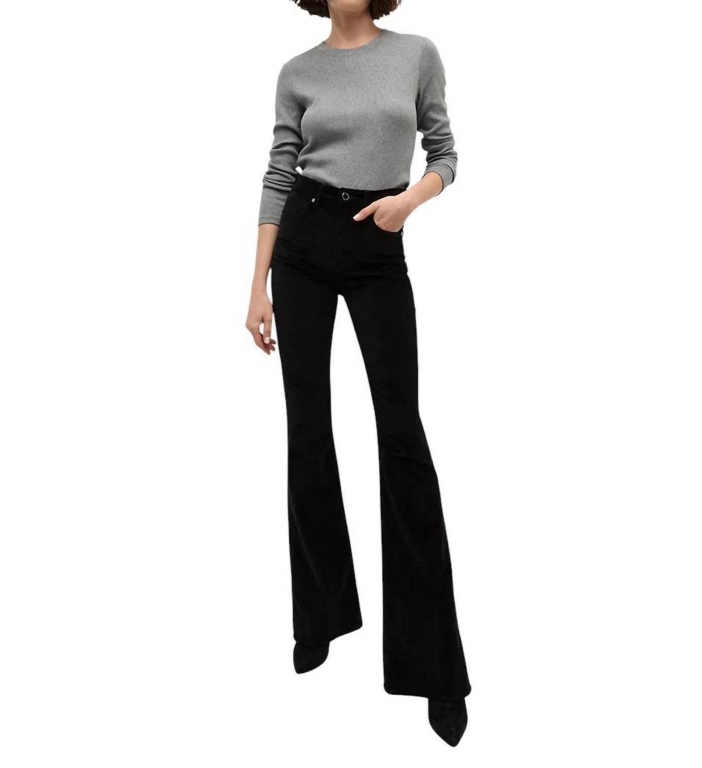 Veronica Beard - Beverly Velvet Skinny Flare Jeans