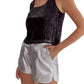 Entro - Pnina Metallic Vegan Leather Shorts