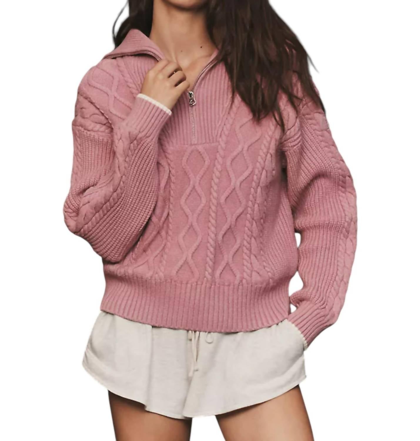 Varley - Didi Relaxed Cable Half Zip Pullover