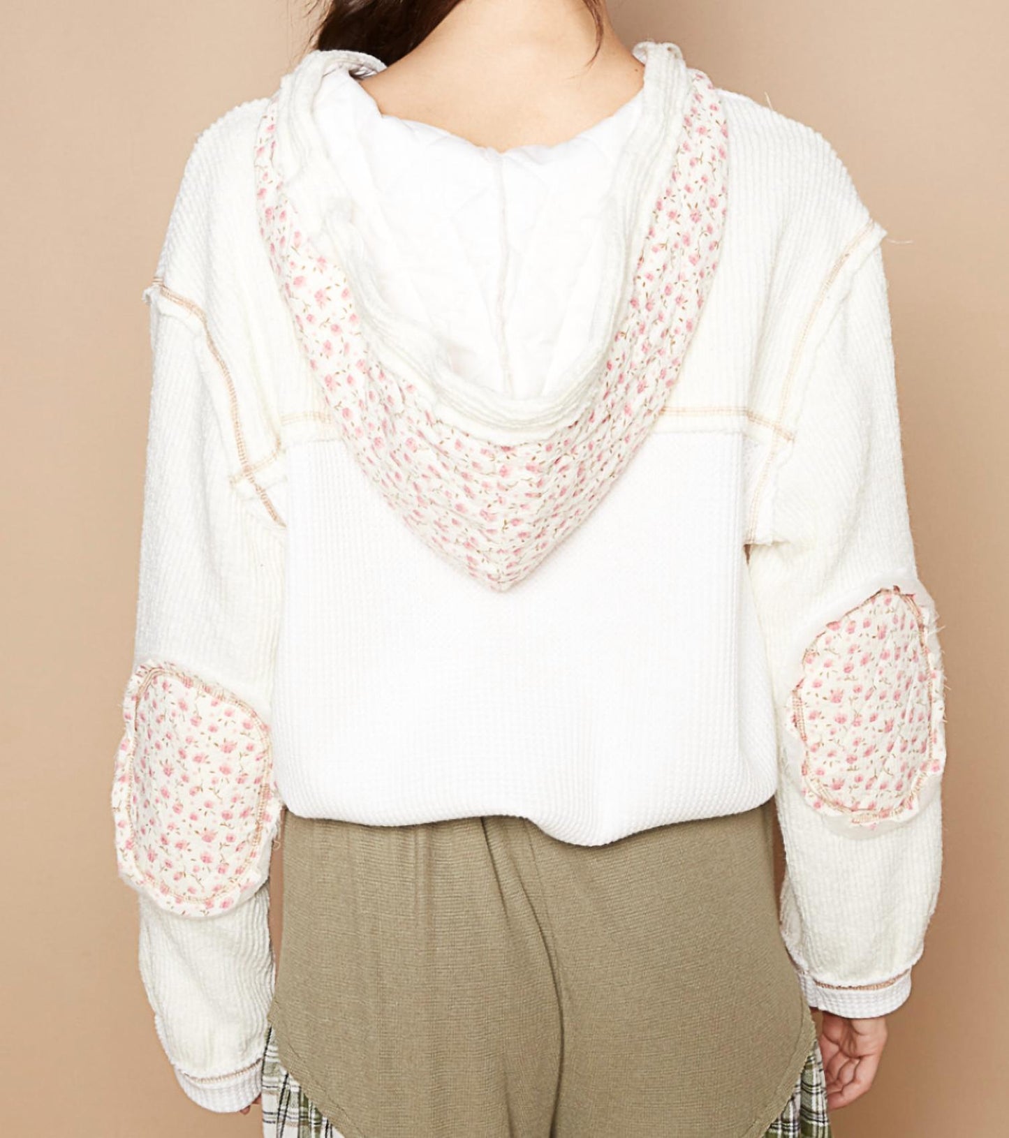 Pol - Miles Patchwork Floral Hoodie