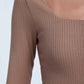 Dāl The Label - Ribbed Long Sleeve Bodysuit