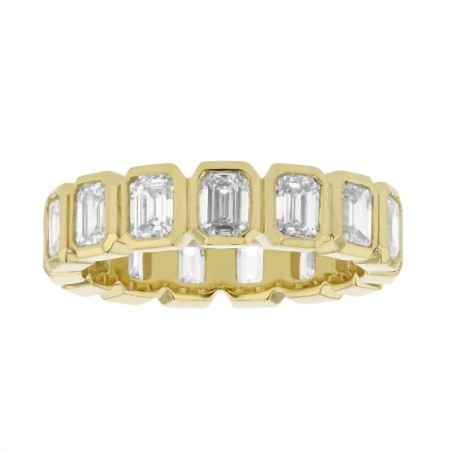 Diana M Jewels - Women's 6 Cts Lab Grown Diamond Bezel Eternity Band Ring