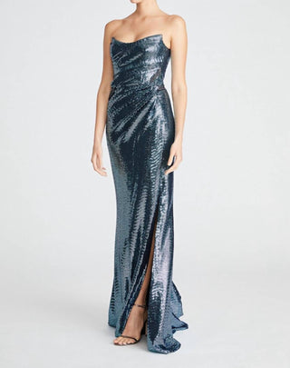 Theia - Women's Sky Draped Strapless Gown