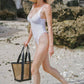 Gigizara - Calico One Piece Swimsuit Print Pattern & Underwire Support
