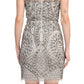 Adrianna Papell - Sleeveless Embellished Zipper Back Mesh Dress
