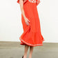 Thml - Flutter Sleeve Embroidered Dress