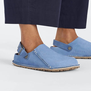 Birkenstock - Chinelo de couro Lutry Premium Suede feminino