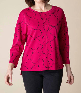 Habitat - Circle Knit Jacquard Boxy Crewneck Sleeve Top