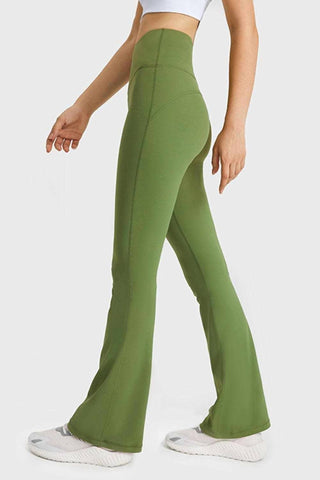 Trendsi - Calça de ioga flare com cintura elástica