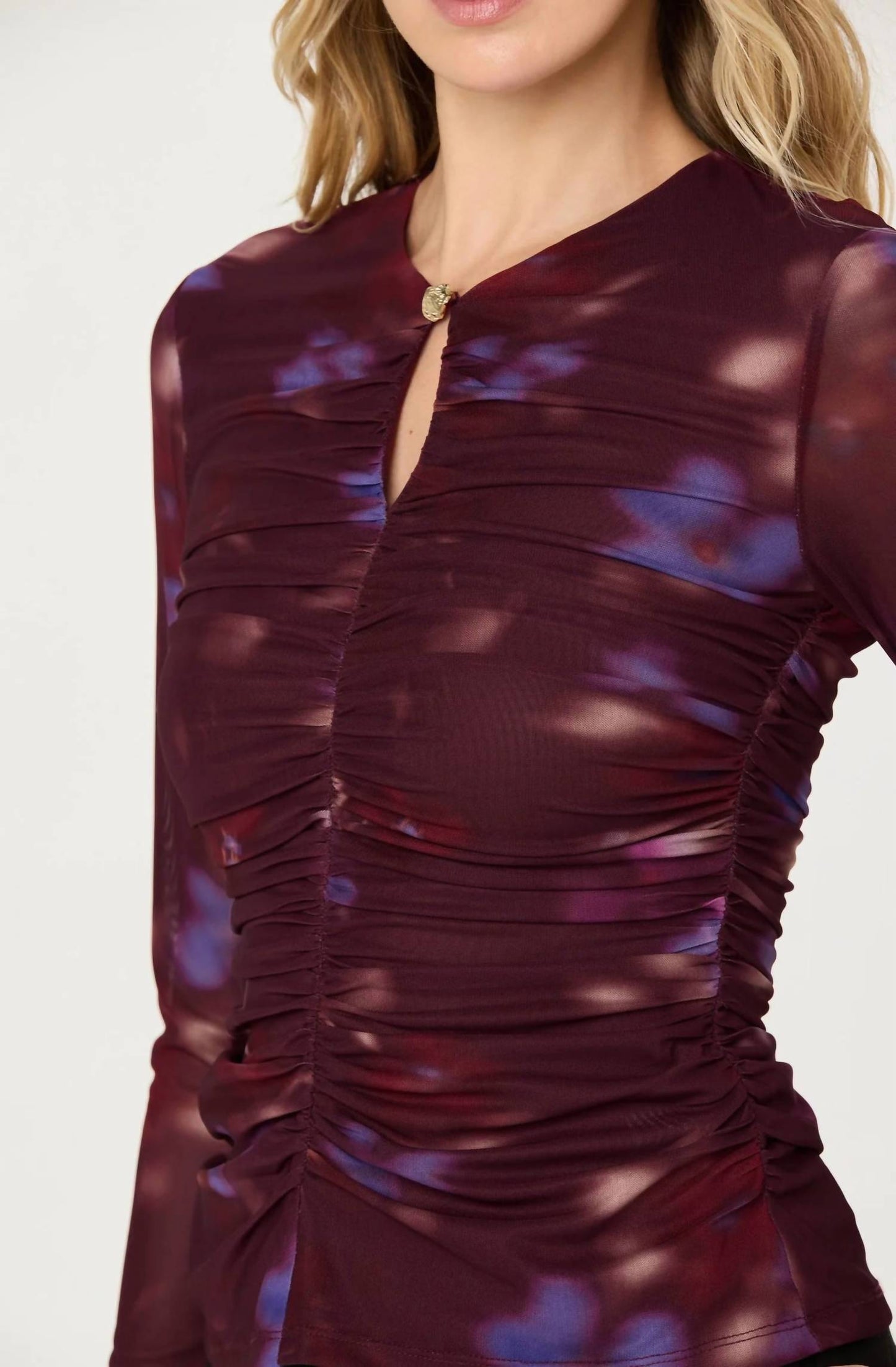 Astr - Yasmine Abstract Mesh Top