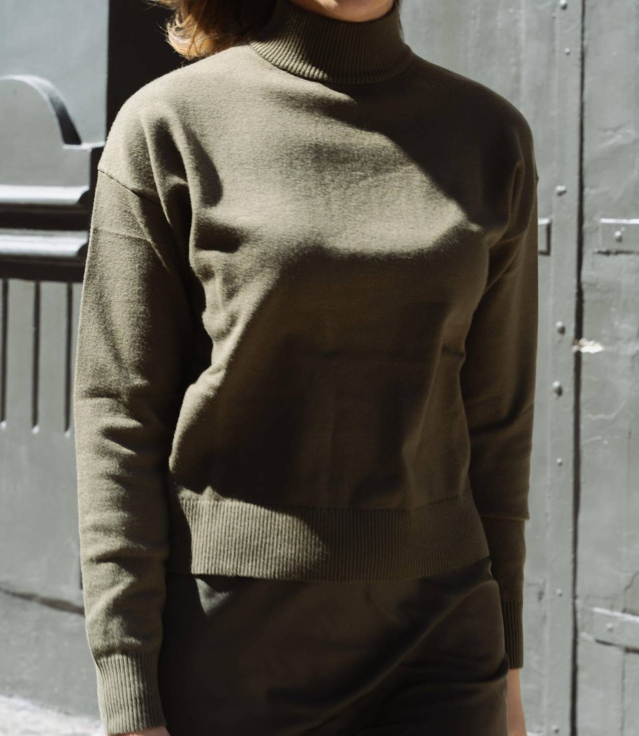 Mima Rosso - Knit Mockneck Boxy Top