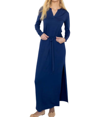 Savraé - Vestido longo com cinto Nora