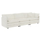 Mid-Century Modern Couch 3-Seater Sofa with Chenille Fabric