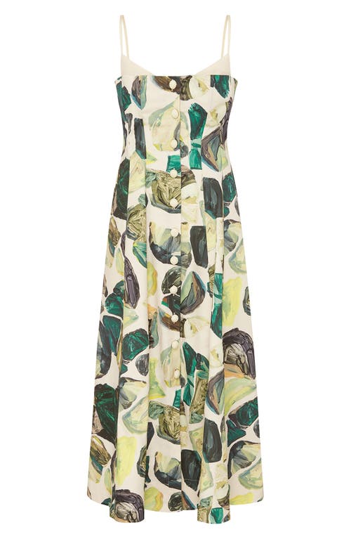 ALEMAIS Siena Bandeau Midi Dress in Green, Size 0 Us