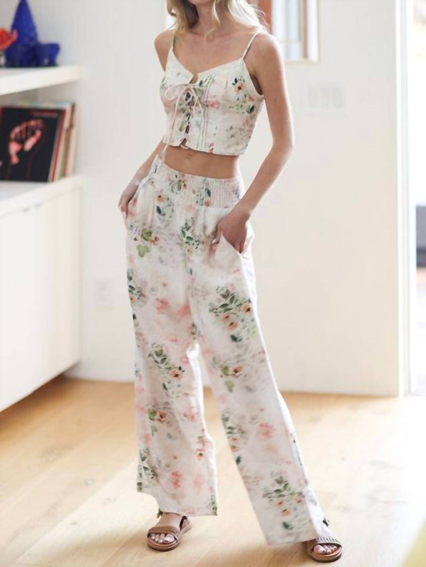 Aakaa - Pink Floral Pant