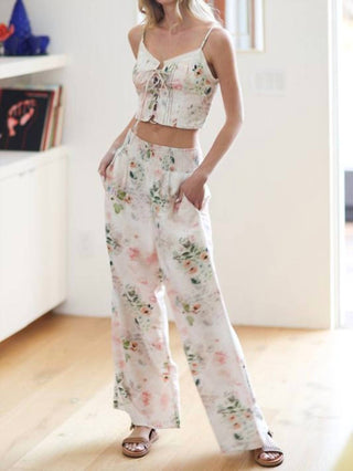 Aakaa - Pink Floral Pant