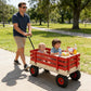 Children's and Garden Wooden Carriage with All-Terrain Inflatable Wheels