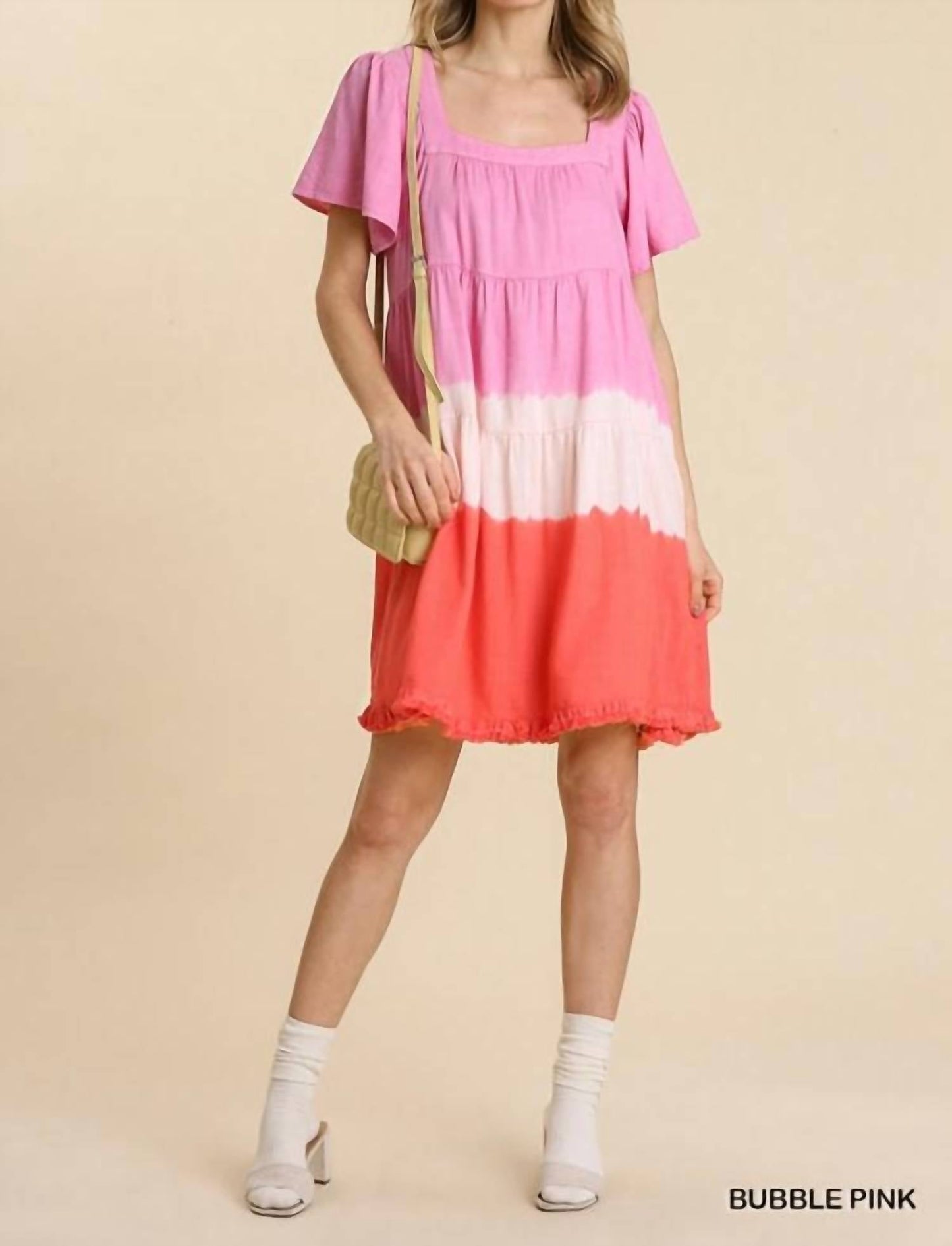Umgee - Dip Dye Color Block Dress