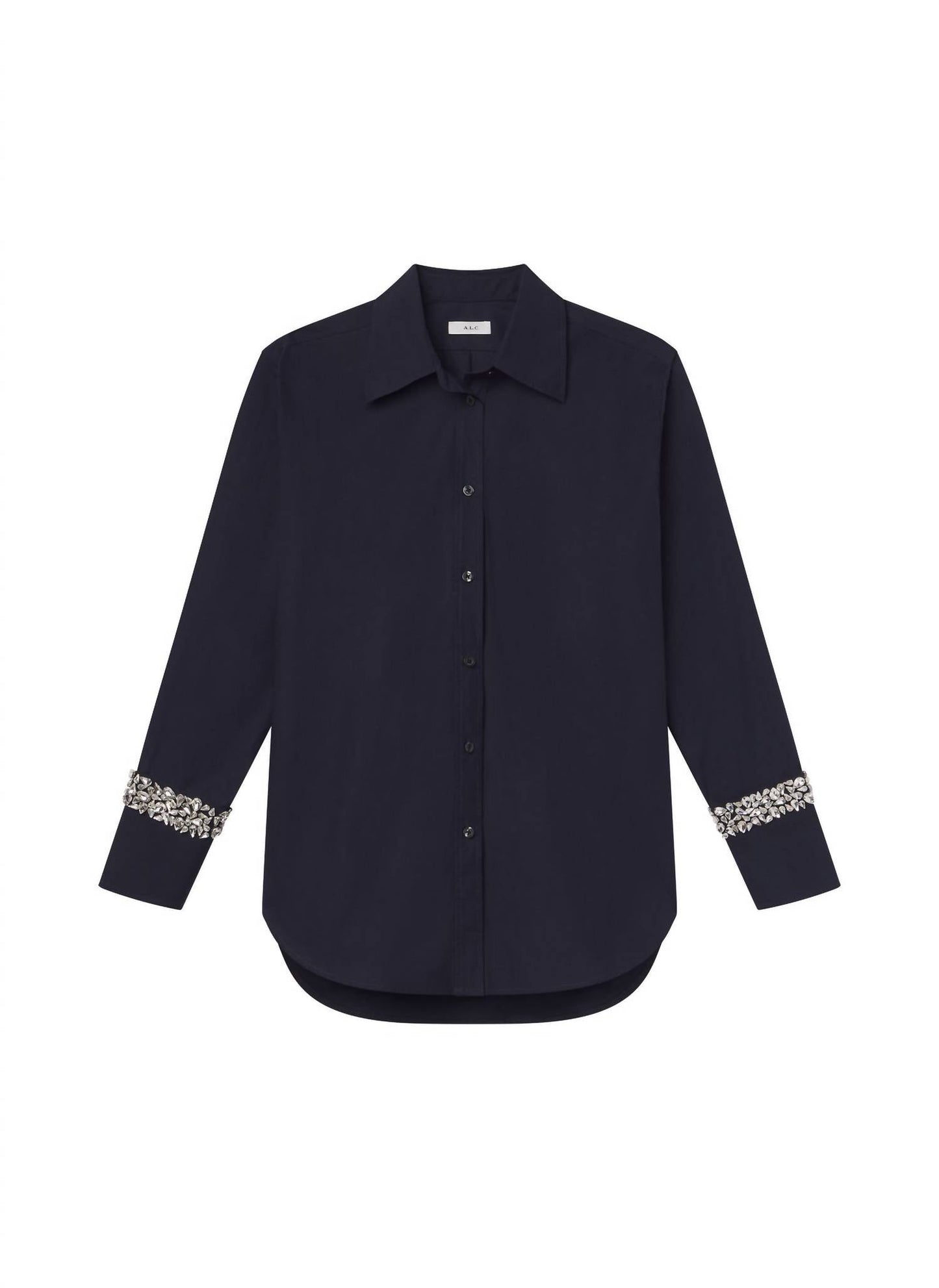 A.L.C. - Calvin Crystal Embellished Long Sleeve Shirt