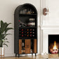 71' Farmhouse Arched Wine Bar Cabinet