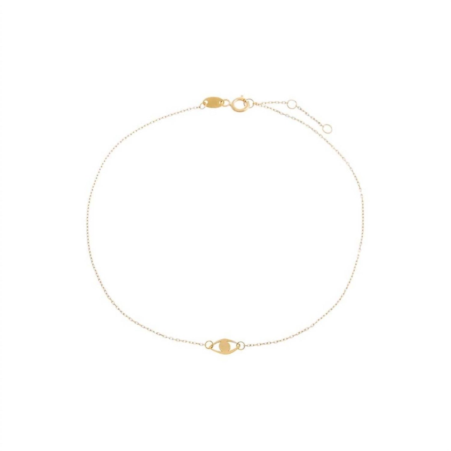 Adina Eden - Solid Evil Eye Pendant Anklet